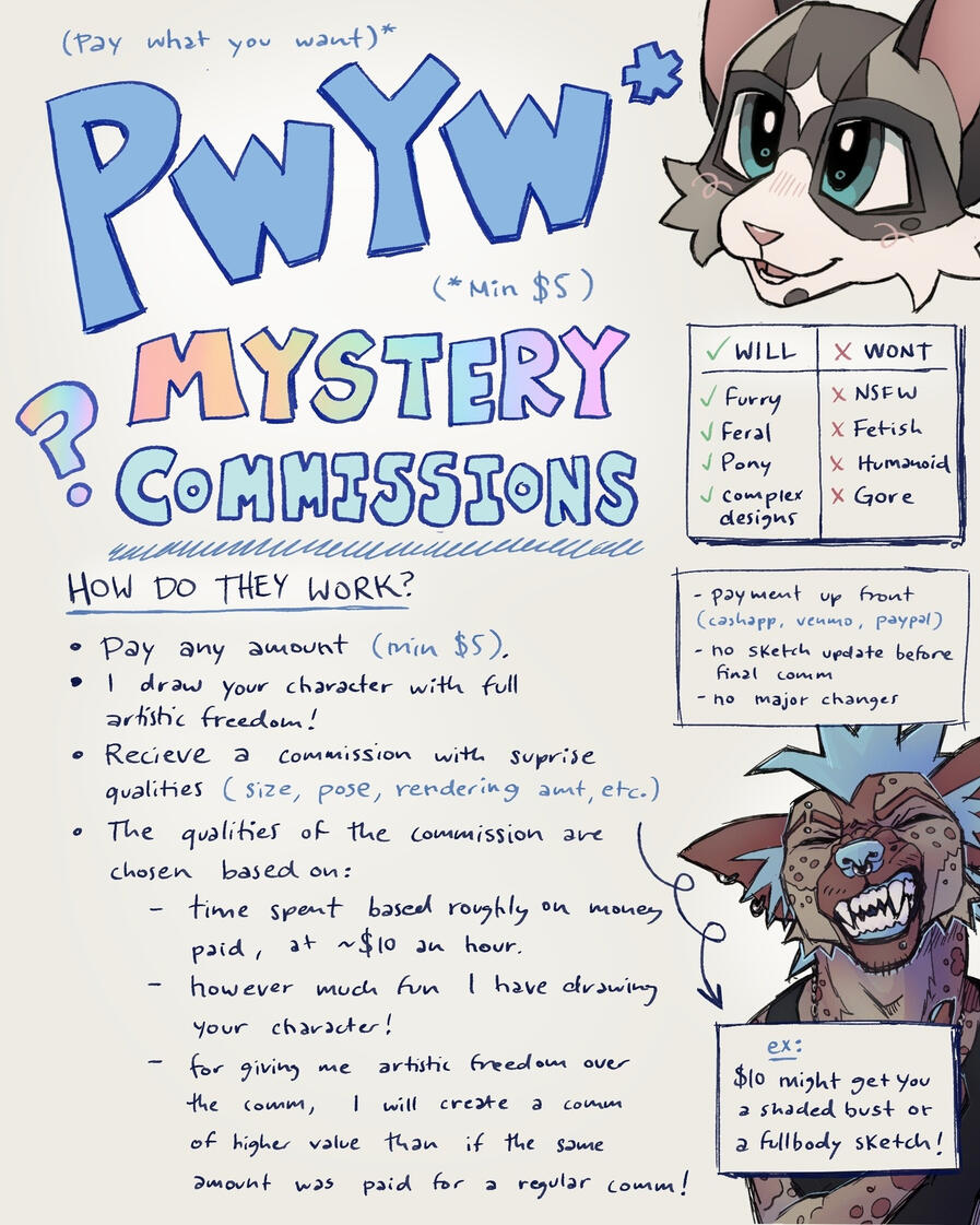 PWYW Mystery Commissions