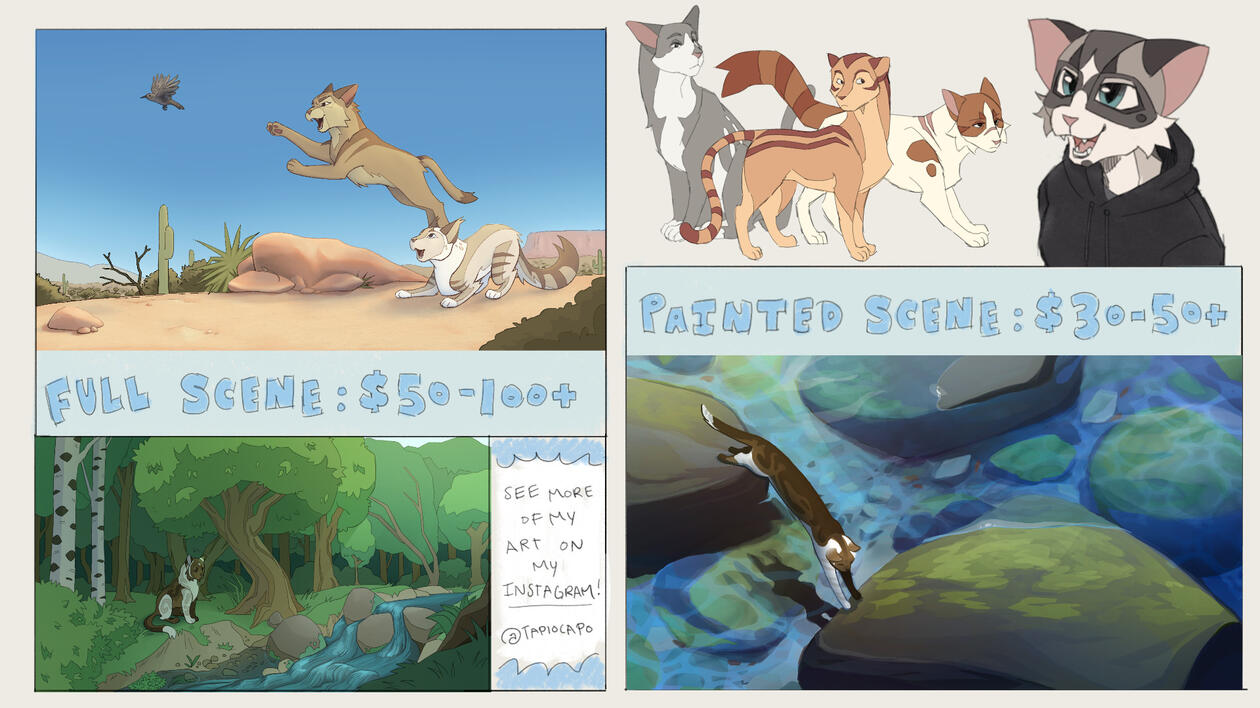Full and painted scene examples